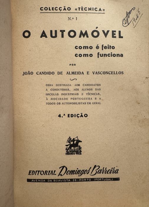 O Automóvel, como é feito, como funciona de J. Vasconcelos