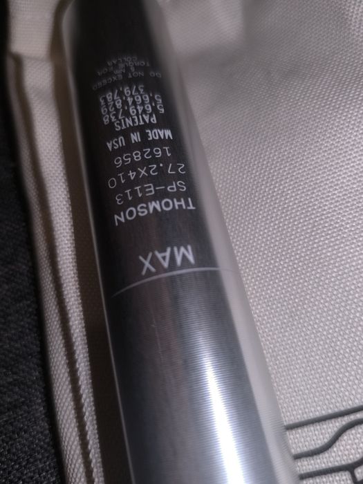 Nowa sztyca Thomson Elite 27,2 x 410mm Długa Srebrna