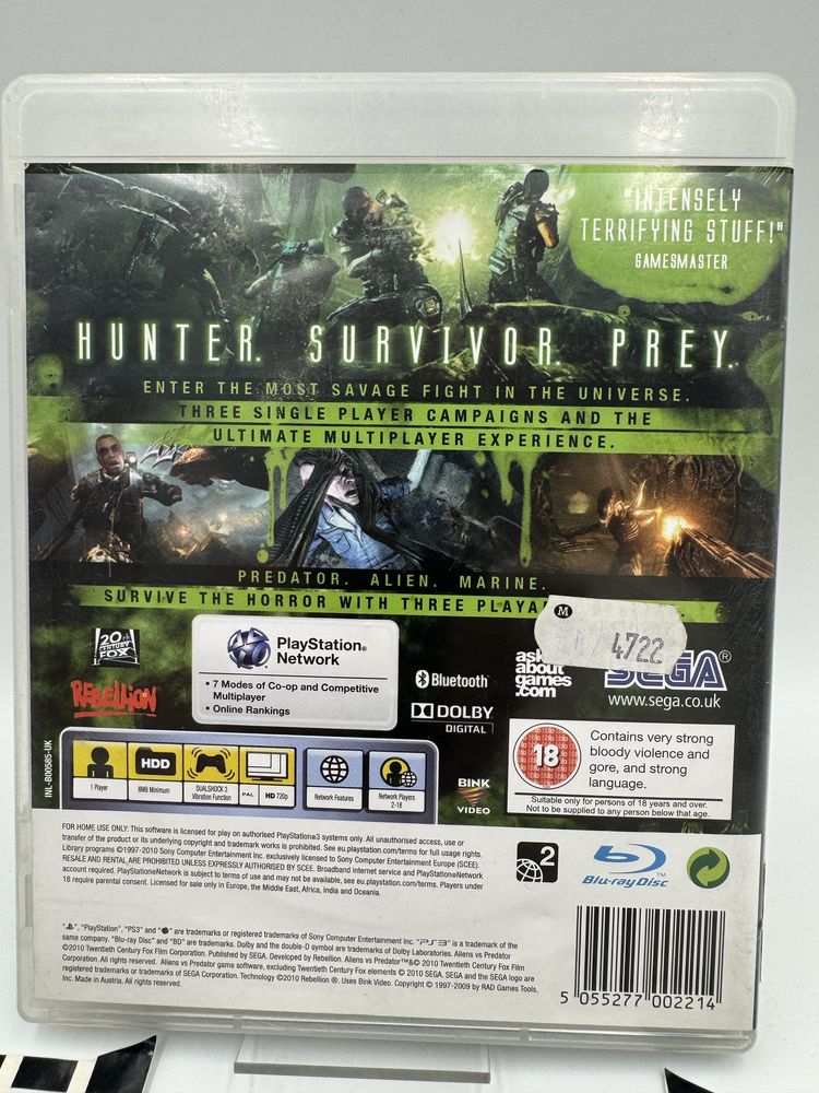 Gra Aliens vs Predator Ps3 Gwarancja