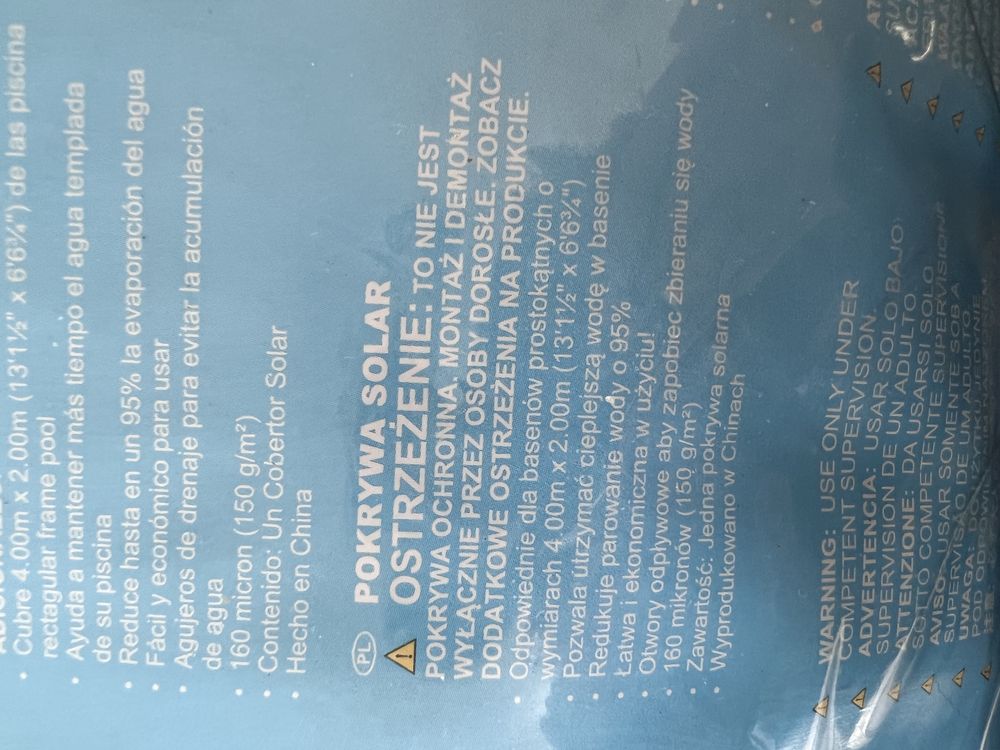 Pokrywa Solarna Intex