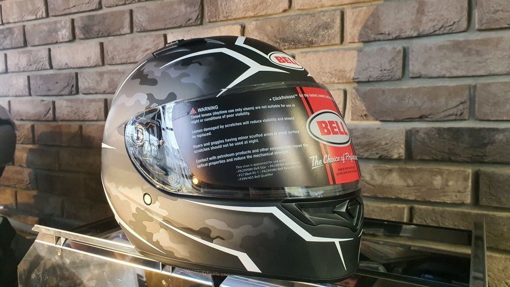Kask sportowy Bell moro szary mat czarny biały HIT