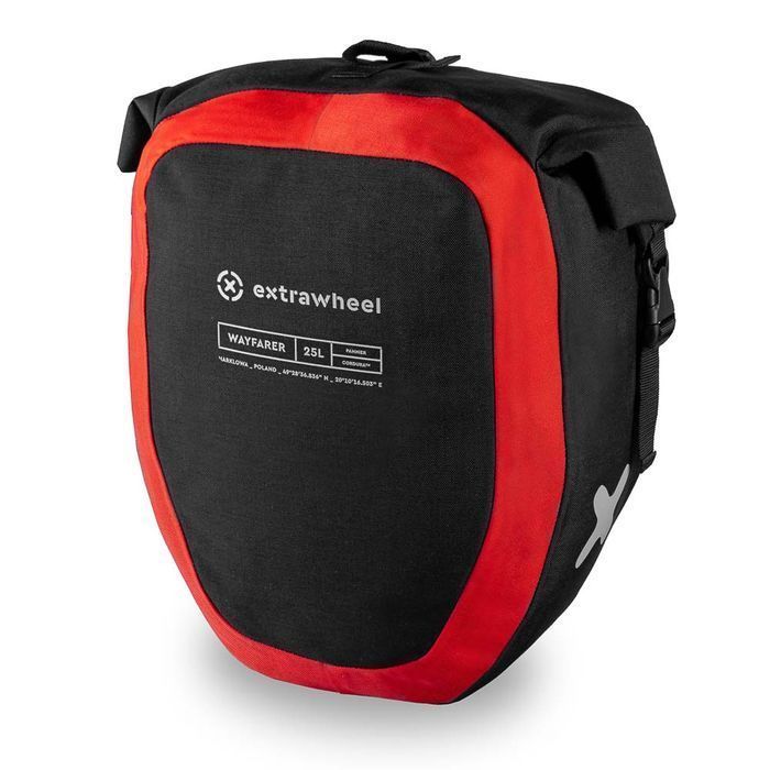 Sakwy Tylne Extrawheel Wayfarer Premium Cordura Black/Red 50L