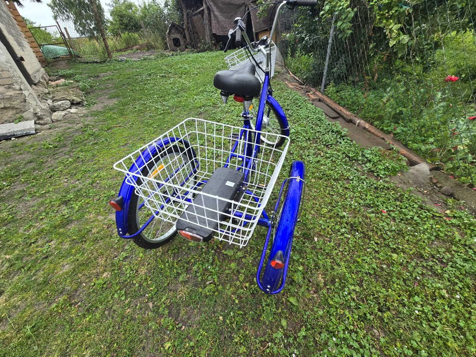 Rower elektryczny trzykolowy