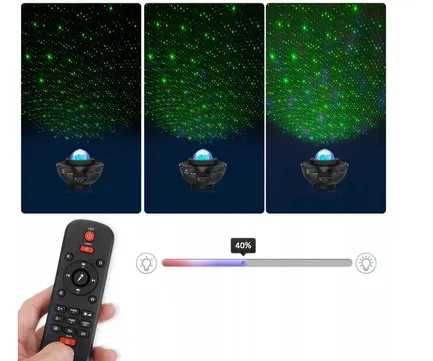 Projektor Gwiazd Dla Dzieci Lampka Nocna LED 360 stopni