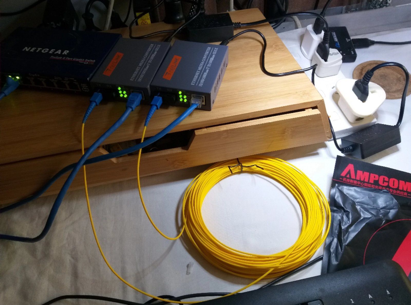 Медіаконвертер пари 1000 Mb. NetLink 1310+1550 одноволоконний SC 20k