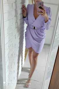 Sukienka fiolet, wrzos, lawendowa r. S-M