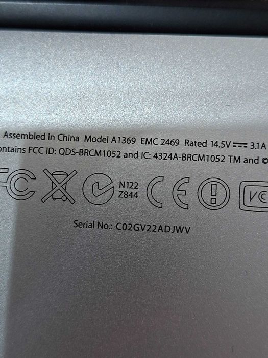 Laptop Apple MacBook Air 13" A1369 i5 4GB RAM 256GB SSD ładowarka