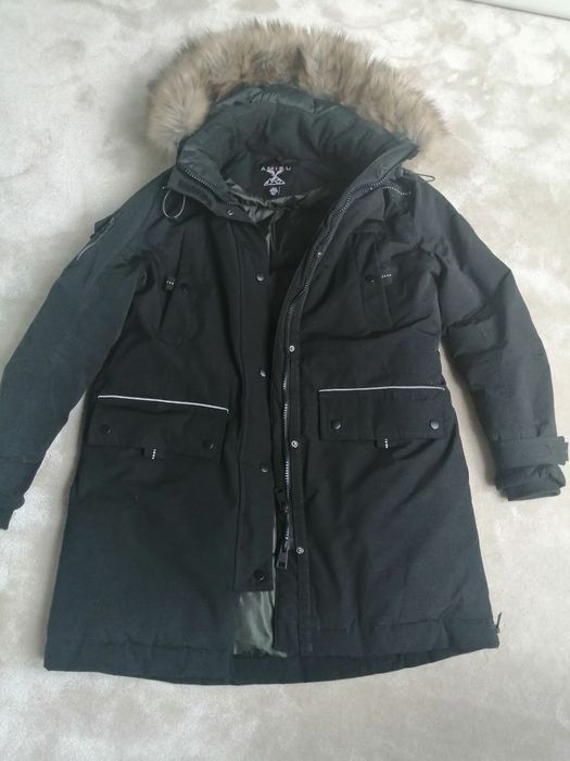 Kurtka parka zimowa mega ciepła L Futro