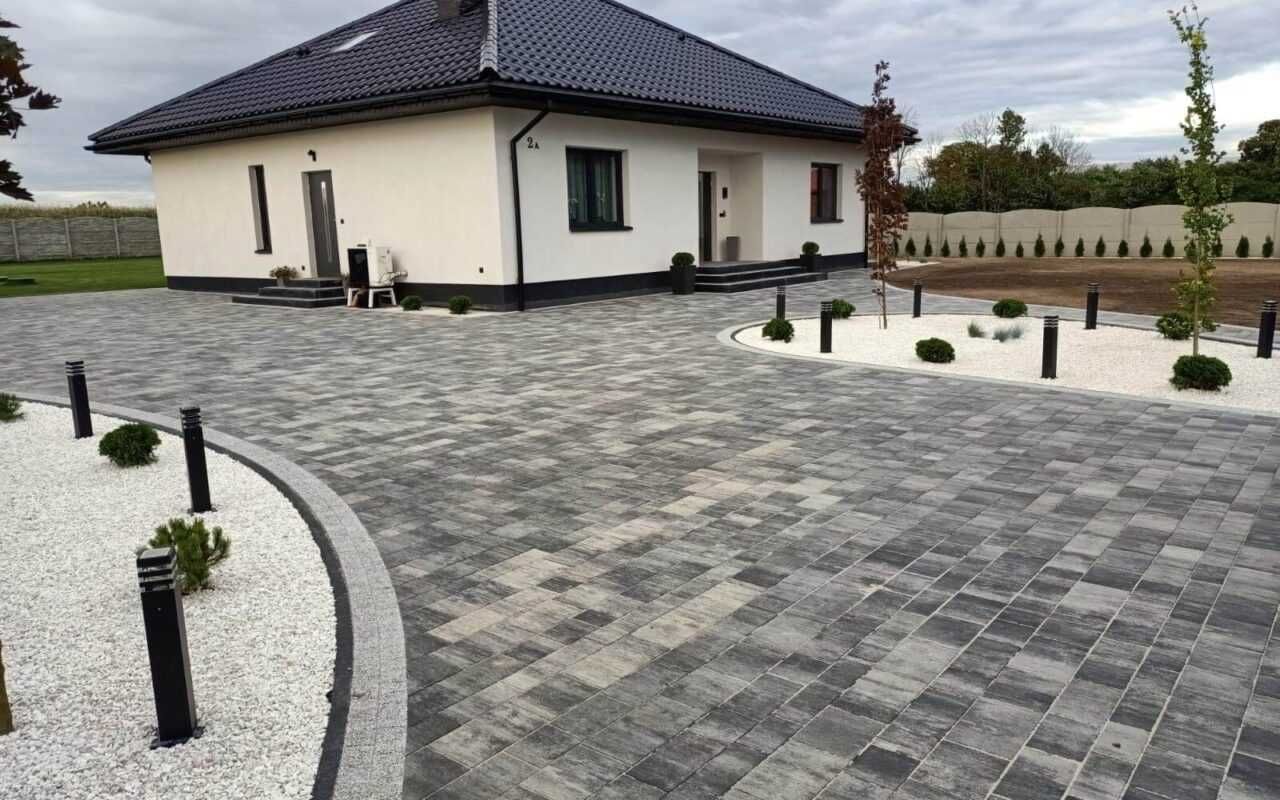 Kostka brukowa Modern kostka dekoracyjna kolor szary 6 cm