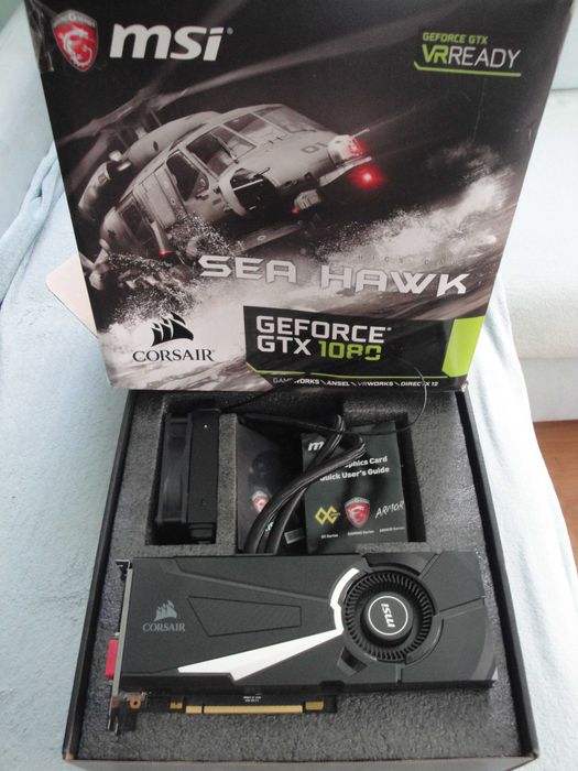 Karta MSI GeForce GTX 1080 8G Sea Hawk X chłodzenie wodne CORSAIR