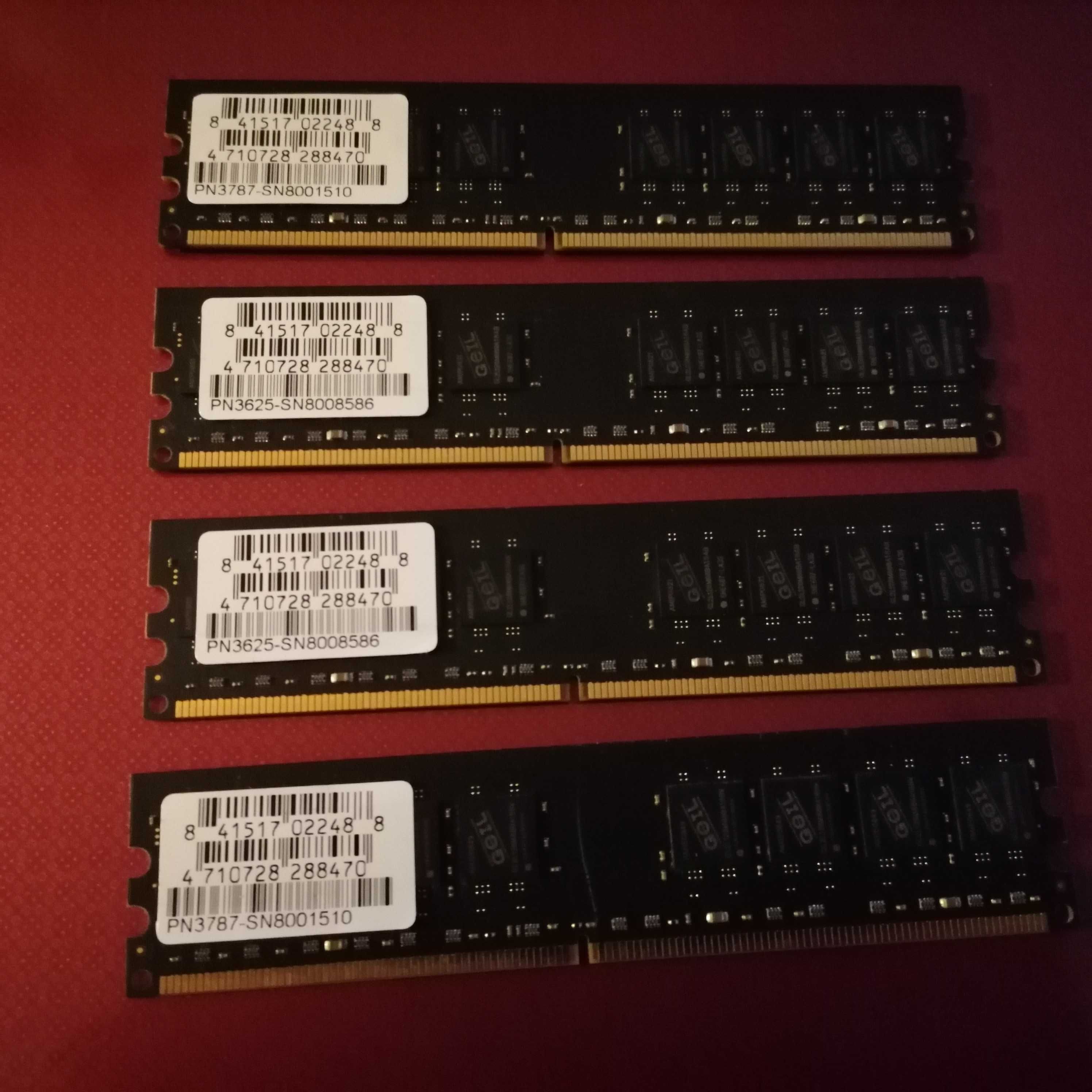 Pamięć RAM DDR-2 do komputera GEIL w sumie 11 GB.