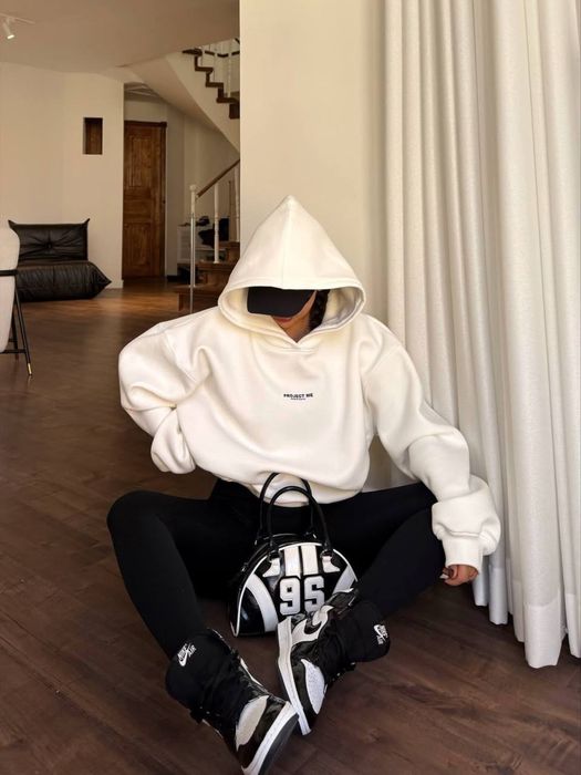 Парне оверсайз худі з флісом, Змове базове худі, Унісекс