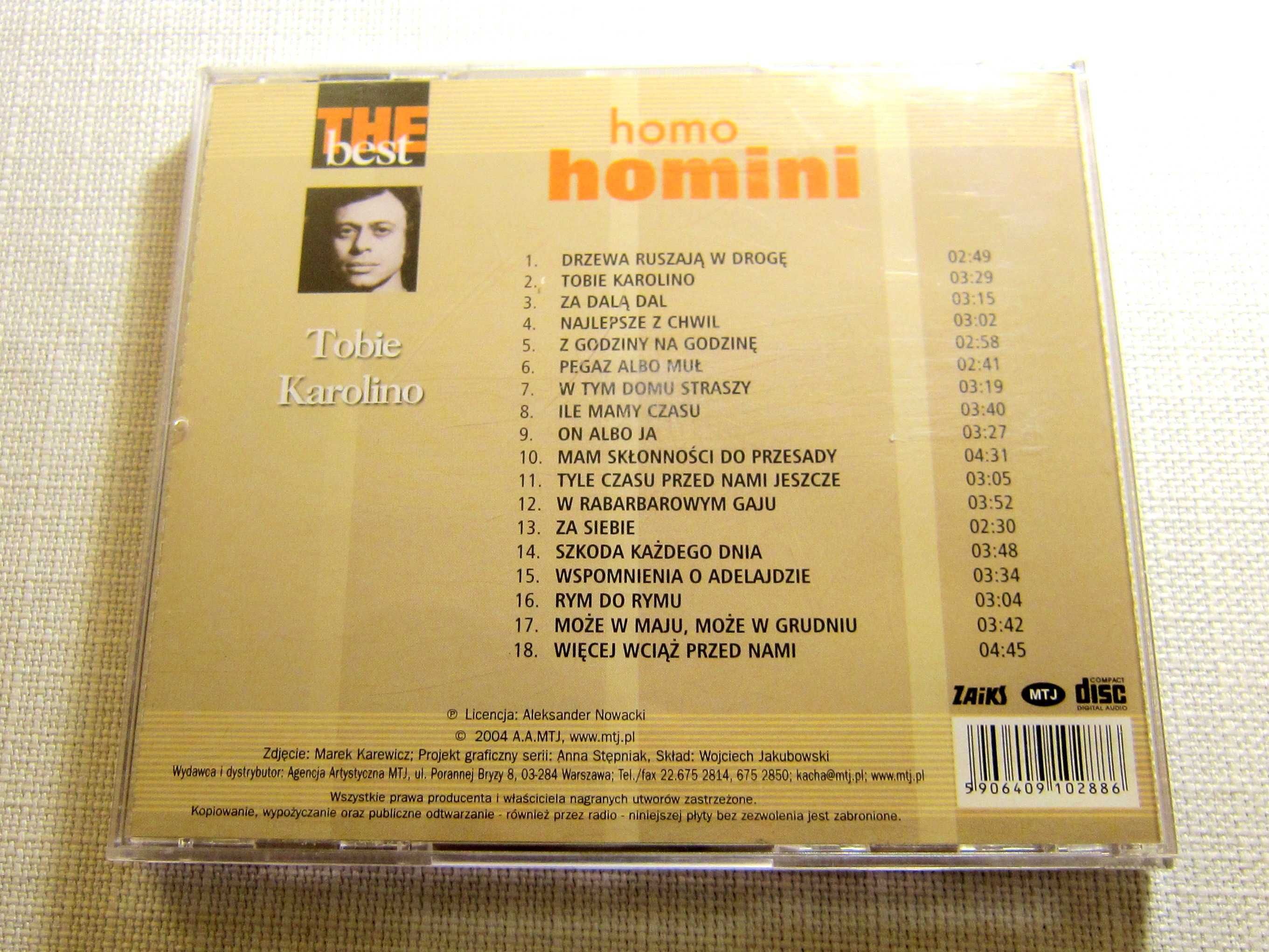 CD Zespół HOMO HOMINI - The Best - Tobie Karolino - 18 przebojów