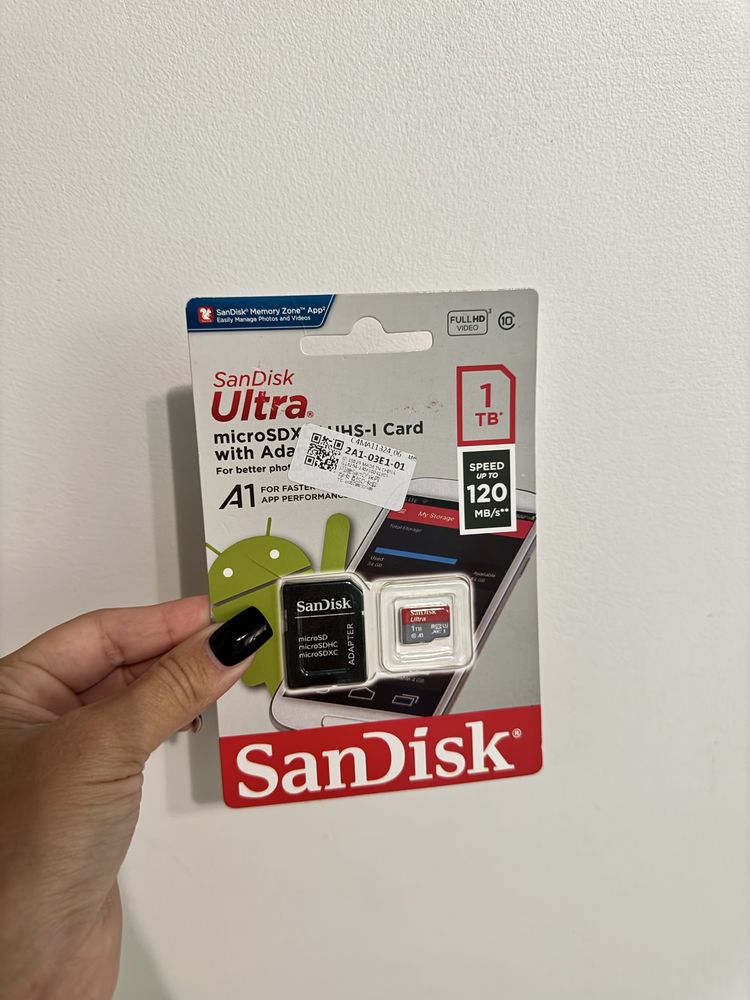 Картка пам’яті SanDisk microSDXC UHS-I Ultra A1 SD adapter 1TB 120mb/s