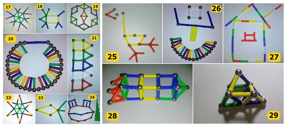 Игрушки игра магнитный конструктор MAGNASTIX 60 элементов Магнастик