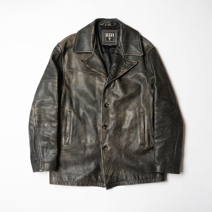 FRYE Distressed Leather Coat Jacket шкіряна куртка [Jmh016485]