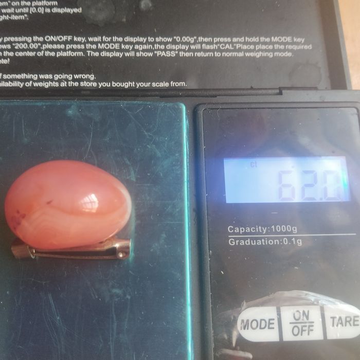 Брошь натуральний Сердолік