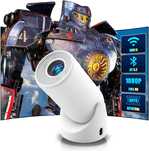 Przenośny projektor WiFi 6 i Bluetooth - obrót o 180°, Full HD 1080P