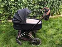 Wózek Cybex Priam Lux  black głęboki i spacerówka gratis