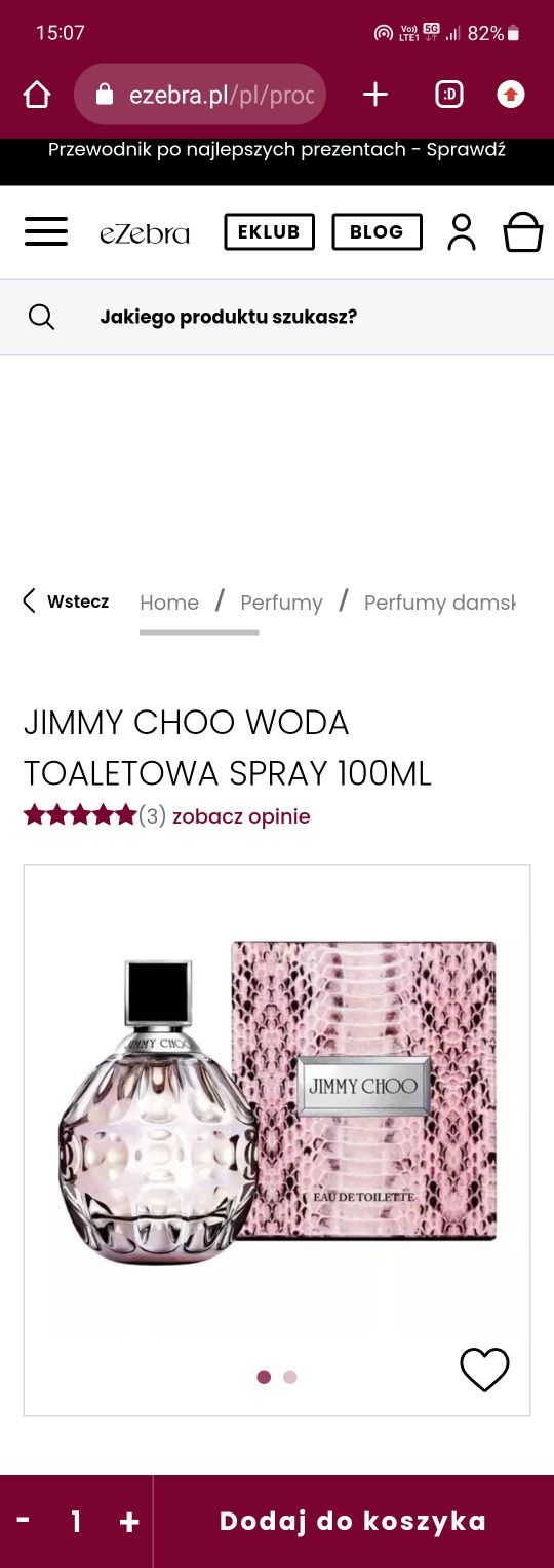 Jimmy choo 100ml okazja nowy