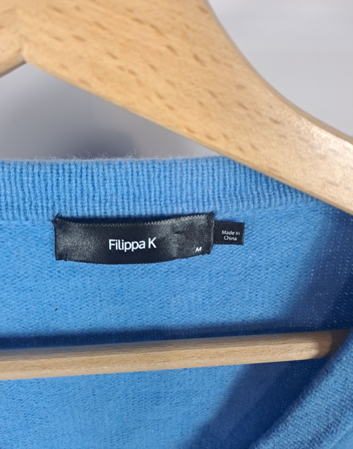 Męski sweter Flippa K wełna jagnięca lambswool r.M elegancki