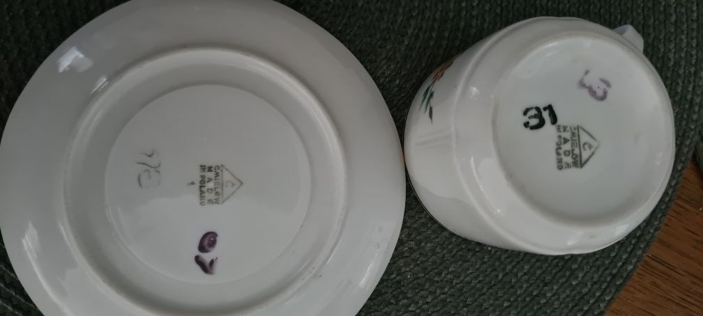 Porcelana Ćmielów2x filiżanka i talerzyk