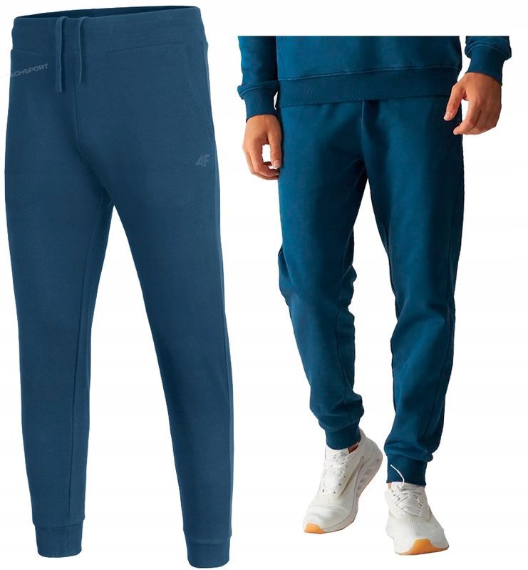 4f Ocieplane Męskie Spodnie Dresowe Dresy Joggery Bawełna / rozm Xxxl