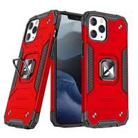 Etui Wozinsky Ring Armor iPhone 14 Pro - Czerwony, Magnetyczny Uchwyt