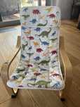 Fotel dziecięcy Ikea Poang dinozaury
