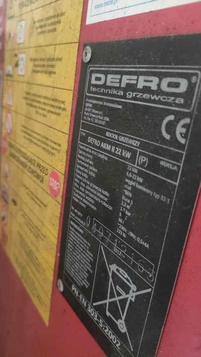 Części do pieca Defro AKM 22KW