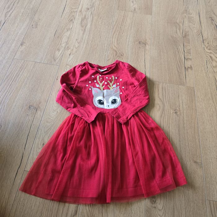 Sukienka kappalah 98 104 bawełna cotton długi rękaw sesja święta