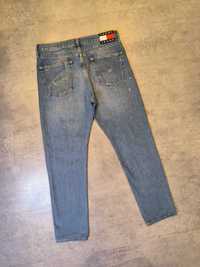 Spodnie Dżinsowe Jeansy Tommy Hilfiger TH Jeans Duże Logo Haft