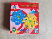 Puzzle - układanka edukacyjna poznaj kontynenty