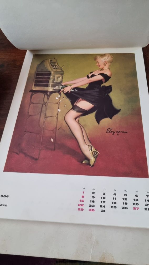 Star oryginalny kalendarz 1964 Gil Elvgren pin up girls