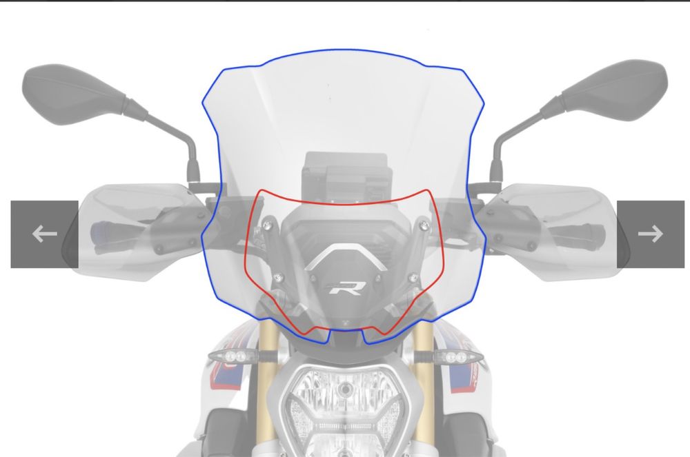 Bmw R1250R pára-brisas wunderlich Marathon