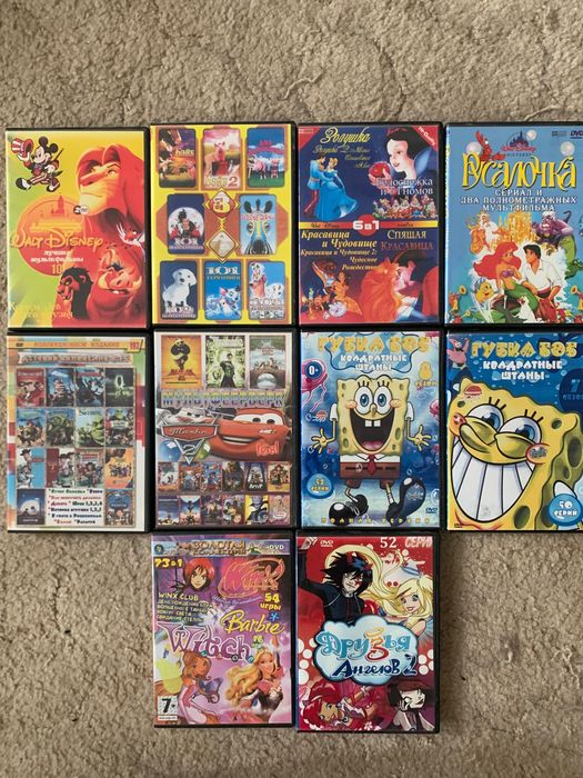 DVD мультфильмы: Дисней, Смешарики, сказки и другие
