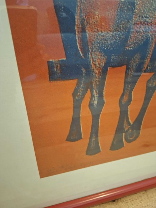 Quadro do Pintor Amândio Silva – Litografia Vendedores de Cavalos