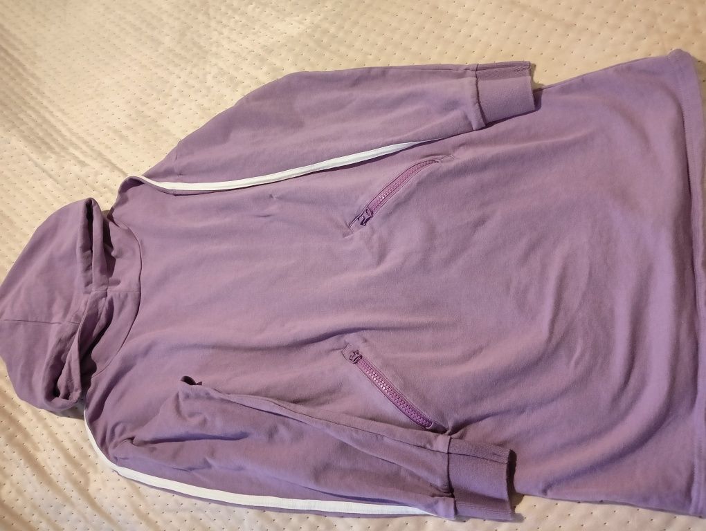 Bluza bawełniana dziewczęca fioletowa, rozmiar 146