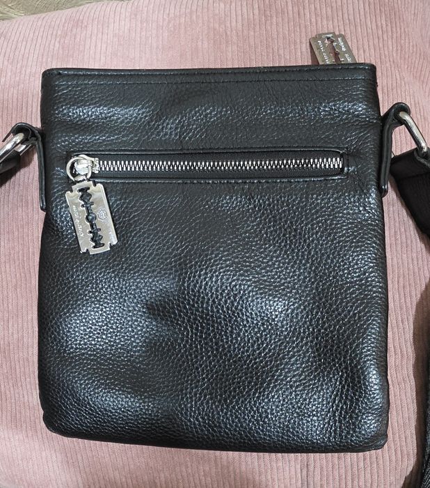 Чоловіча шкіряна сумка через плече Philipp Plein