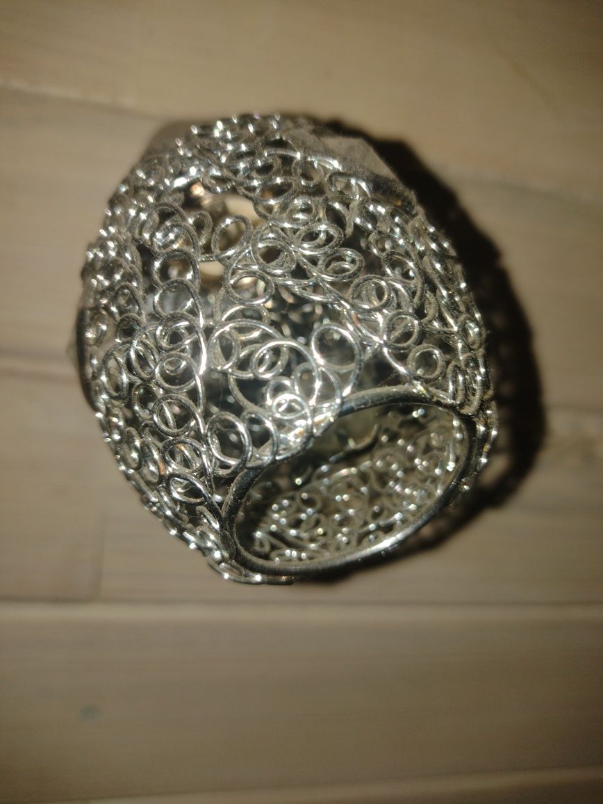 Kinkiety srebrne regulowane z kryształkami - Metalowe  2sxtuki
