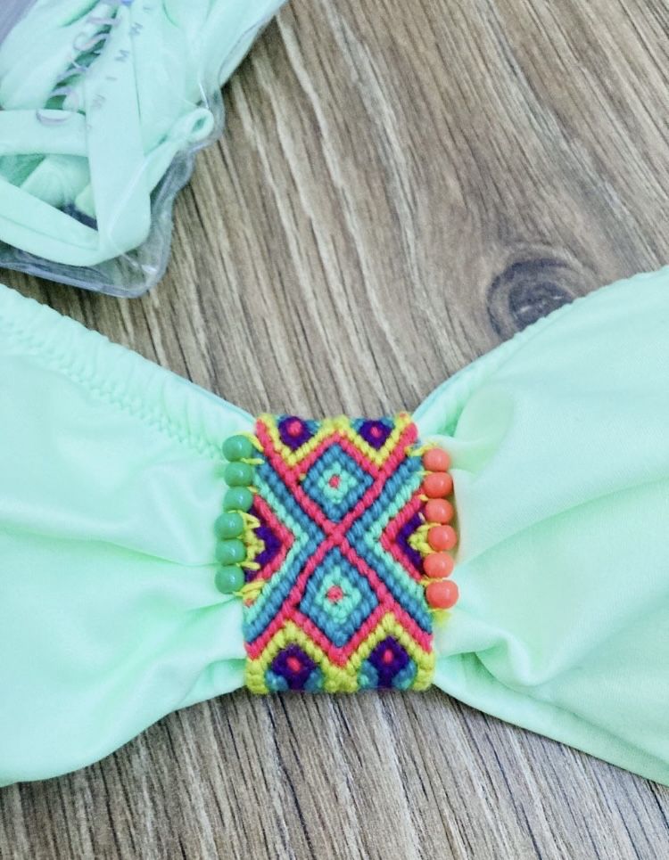Dwuczęściowy pistacjowy strój kąpielowy / bikini Oysho rozm. S