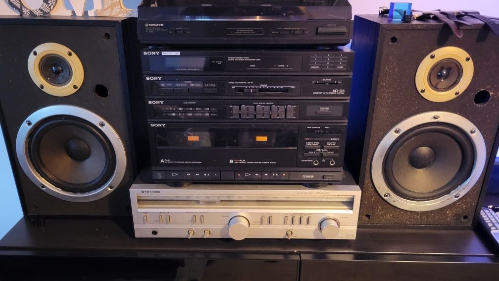 Aparelhagem sony com gira discos pioneer
