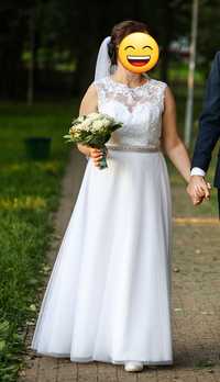 Sukienka ślubna weselna biała r 14-16