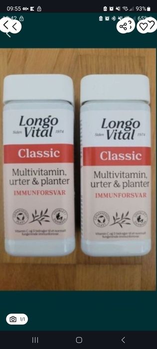 longo vital classic 180 tabletek 2 opakowania