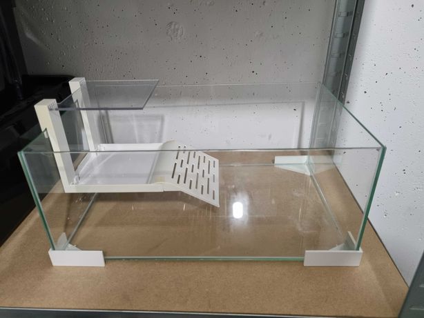 Aquário de vidro tartaruga com acessórios