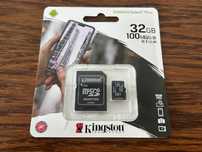 karta pamięci kingston micro SD 32GB 100MB/S adapter SD