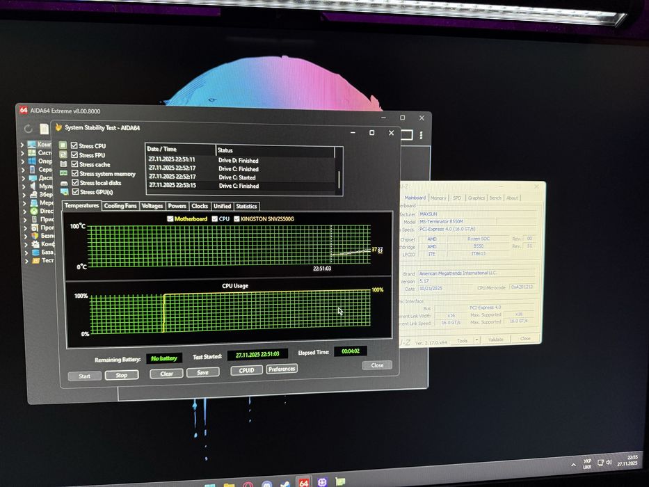 Материнська плата AM4 MaxSun B550M Terminator. Ідеальний стан