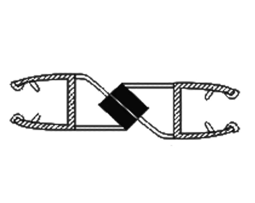 Уплотнитель для душевой кабины бокса с магнитной вставкой