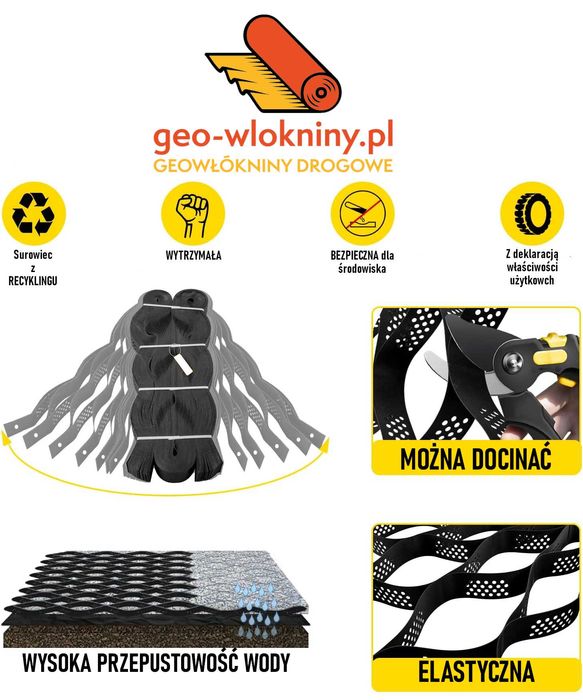 GEOKRATA Średnia Komora Zgrzew 440mm wymiar 2,6m x 8,67m=22,54m2 75mm