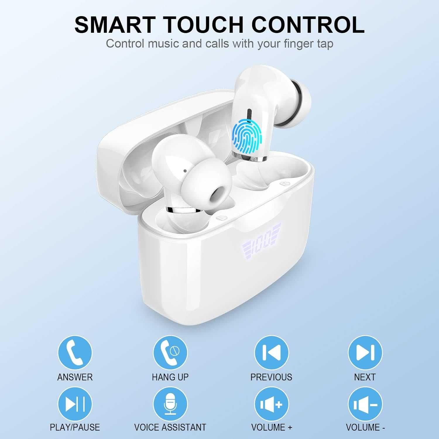 Słuchawki bezprzewodowe douszne IT100Plus Bluetooth 5.3 mikrof Dual HD